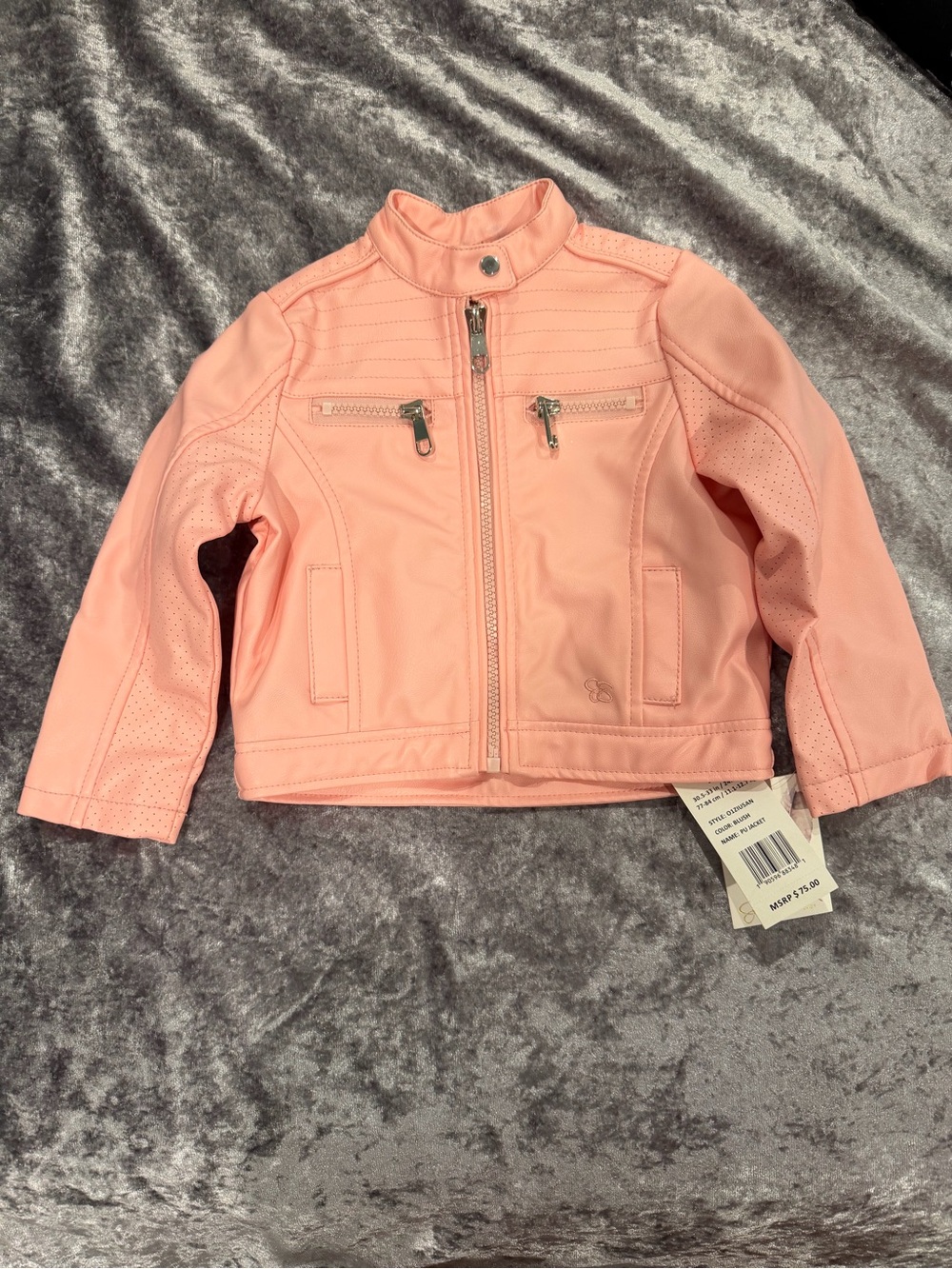 Jessica Simpson Baby-  Faux Leather Pink Jacket